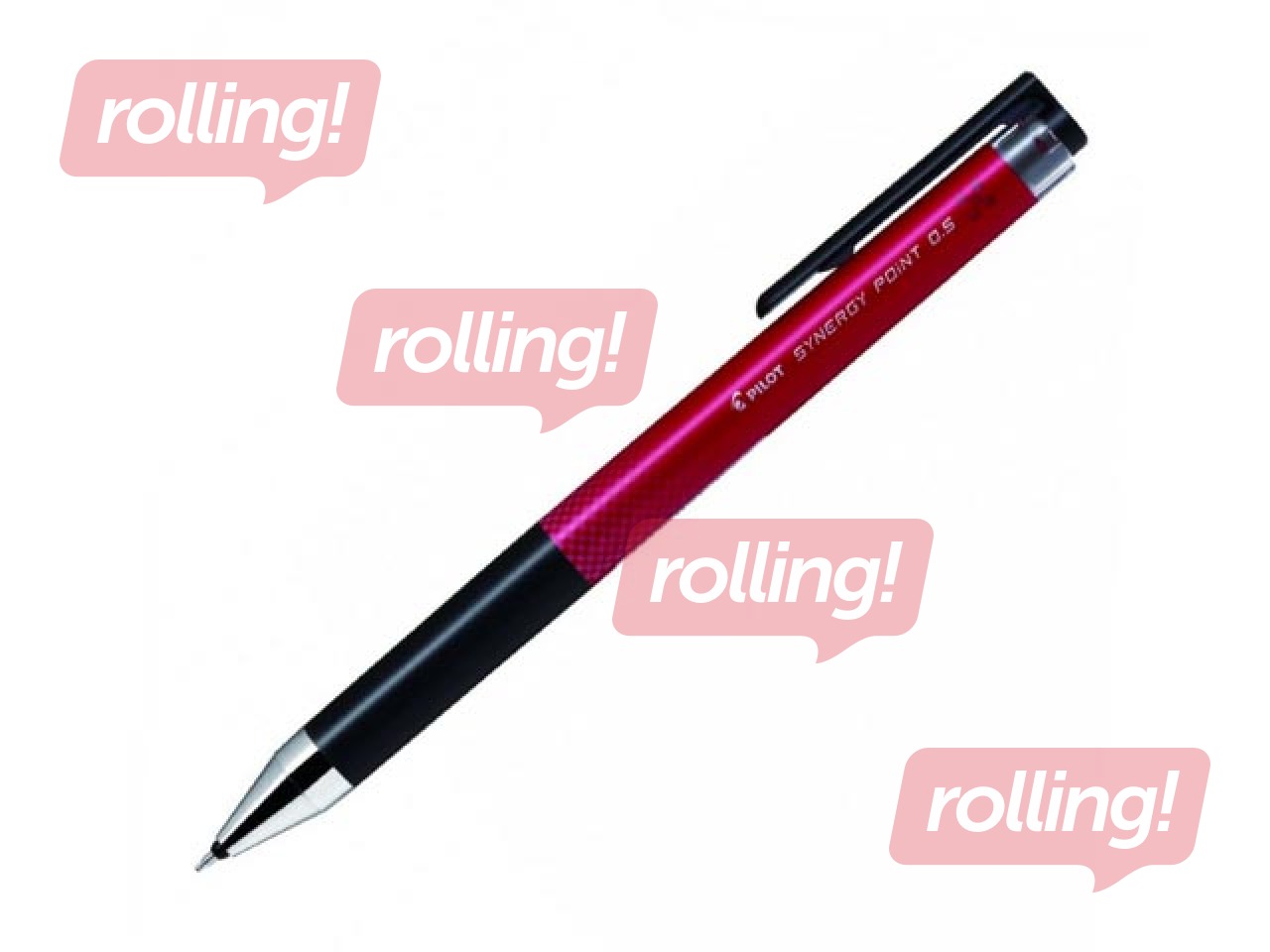 Gēla pildspalva Pilot, Synergy Point, sarkana tinte, 0.25mm