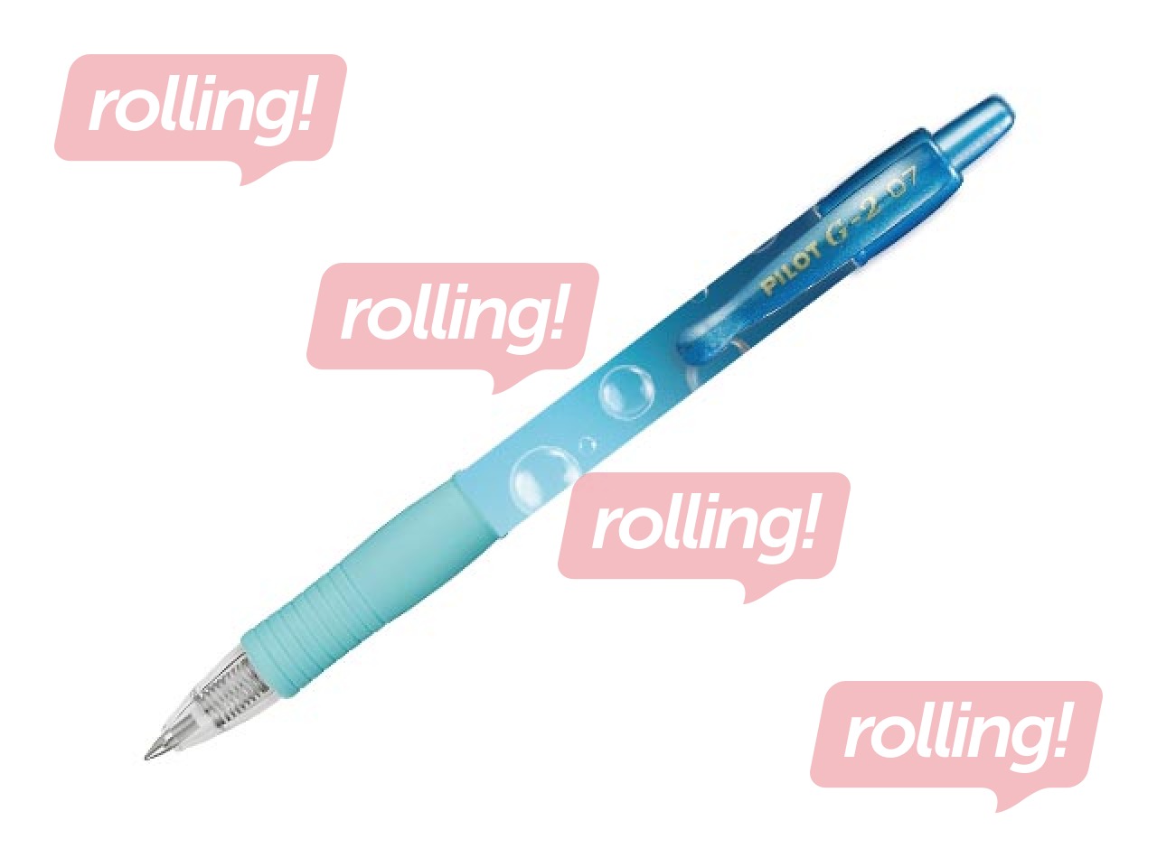 Gēla pildspalva Pilot, G2 Bubble, Blue, zila tinte, 0.7mm