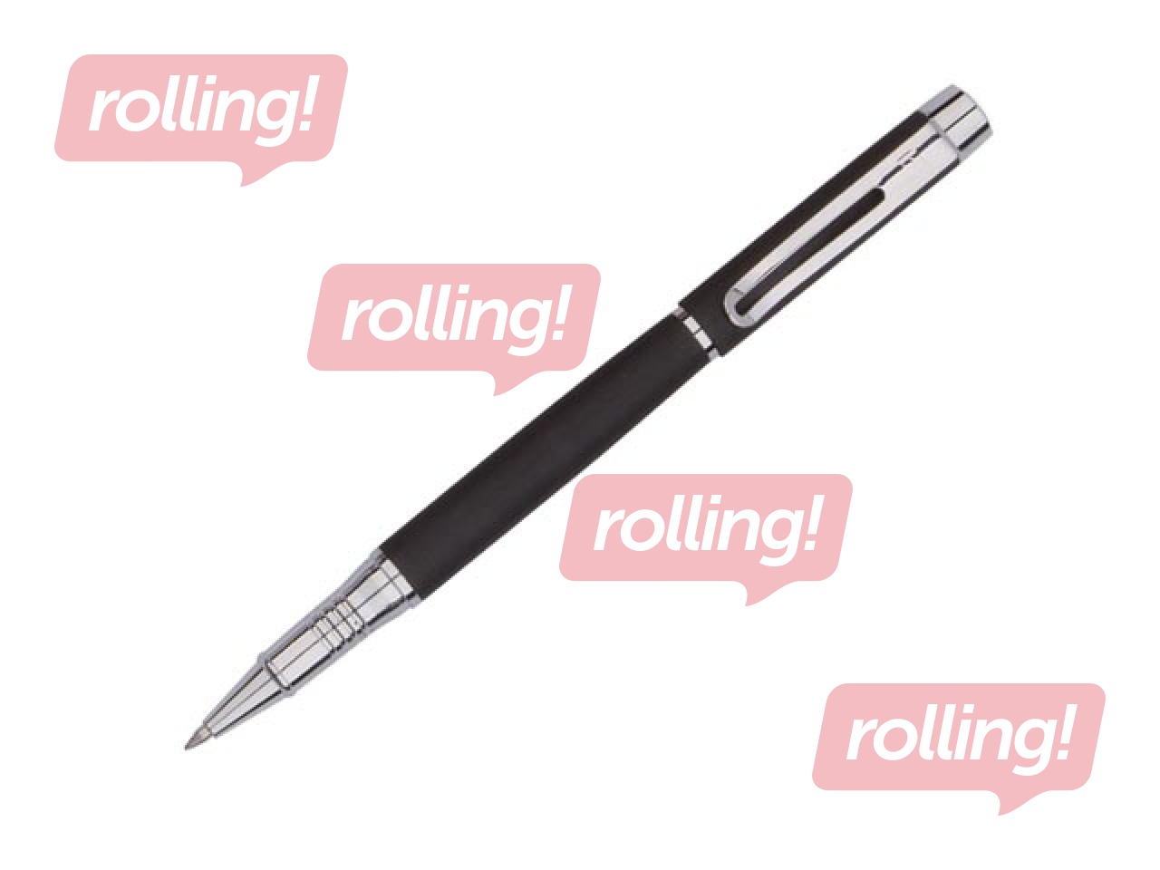 Gēla pildspalva Forofis dāvanu kastē, melna, zila tinte, 0.5mm