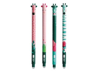 Gēla pildspalva Happy Color, African, dzēšama, 0.5mm, zila tinte