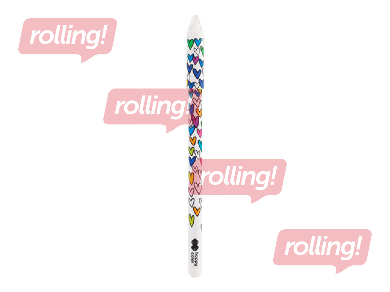 Gēla pildspalva dzēšama Happy Color My Love, zila tinte, 0.5mm