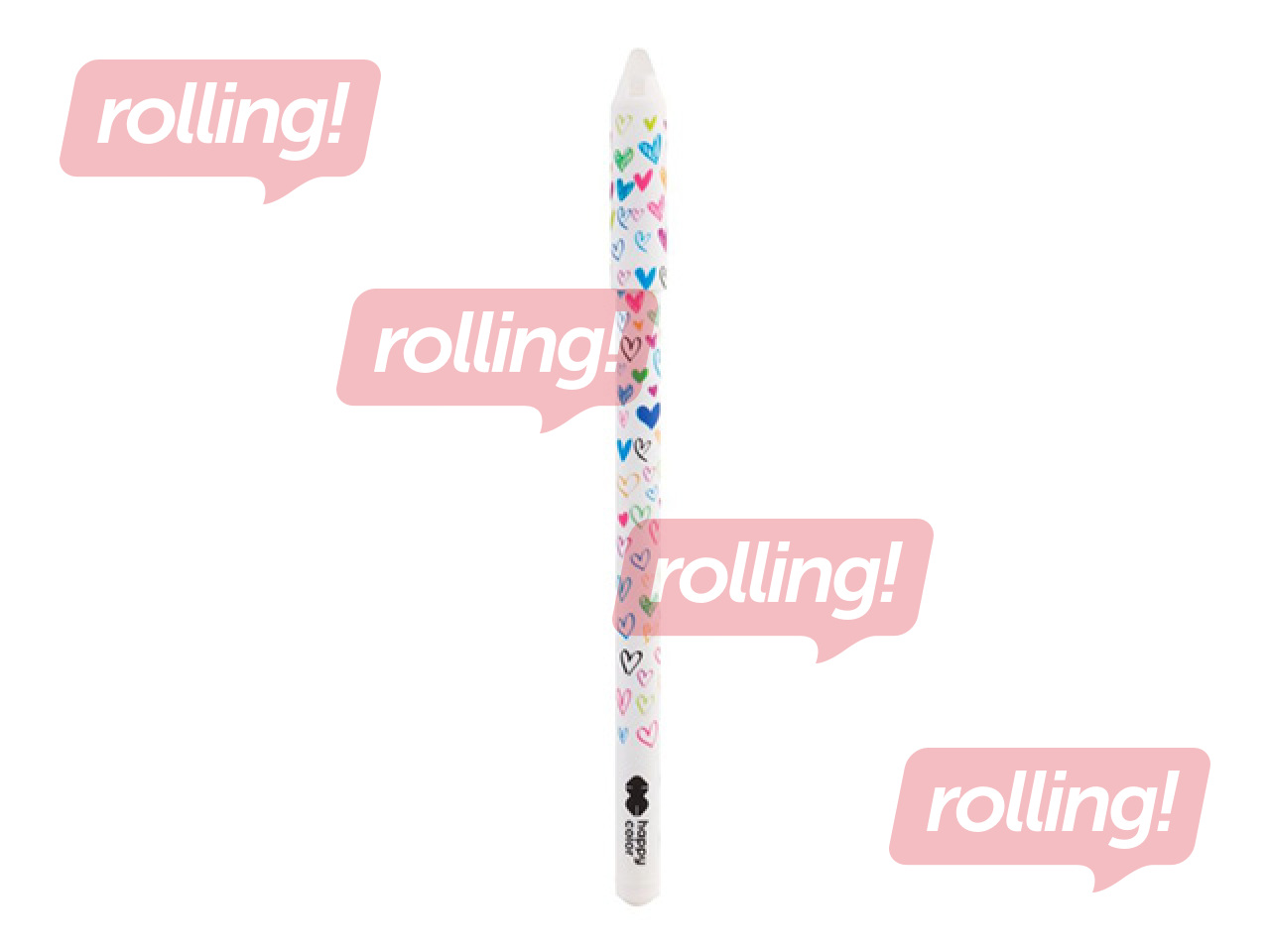 Gēla pildspalva dzēšama Happy Color My Love, zila tinte, 0.5mm