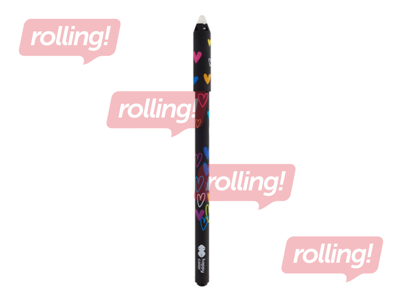 Gēla pildspalva dzēšama Happy Color My Love, zila tinte, 0.5mm