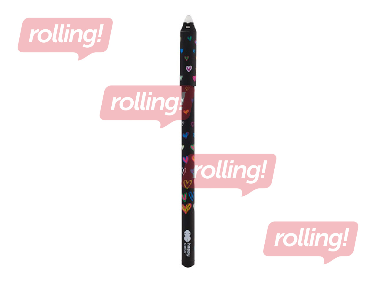 Gēla pildspalva dzēšama Happy Color My Love, zila tinte, 0.5mm