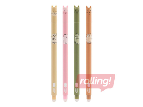 Гелевая ручка Happy Color, Warm Kitty, стираемая, синяя чернила, 0.5мм