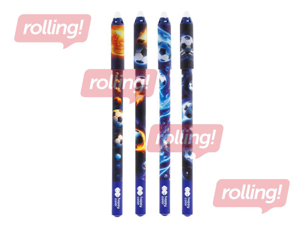 Gēla pildspalva dzēšama Happy Color Cosmo Ball, 0.5mm, zila tinte