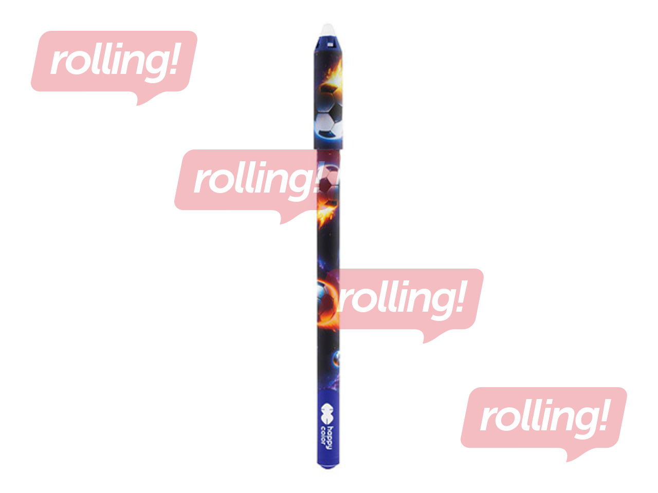 Gēla pildspalva dzēšama Happy Color Cosmo Ball, 0.5mm, zila tinte