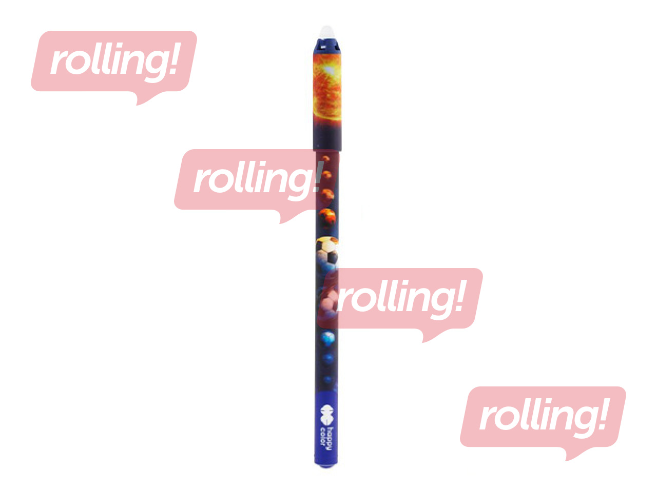 Gēla pildspalva dzēšama Happy Color Cosmo Ball, 0.5mm, zila tinte
