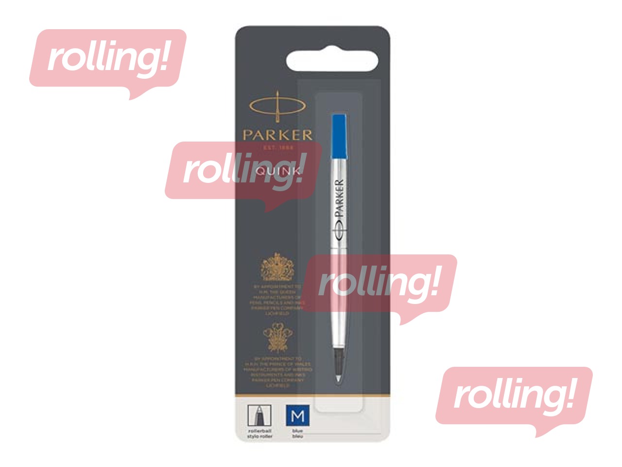 Serdenis tintes rollerim Parker, lodītes diametrs 0,7mm (M), zila tinte