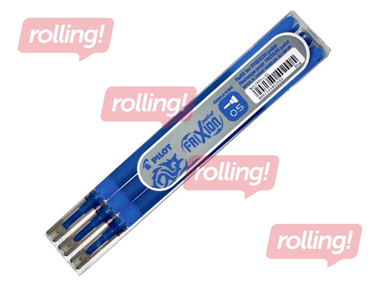 Serdenis rollerim Pilot Frixion Point, 0.5mm, zils, 3 gab.