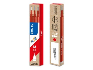 Serdenis rollerim Pilot Frixion Point, sarkans, 0.7mm, 3 gab.