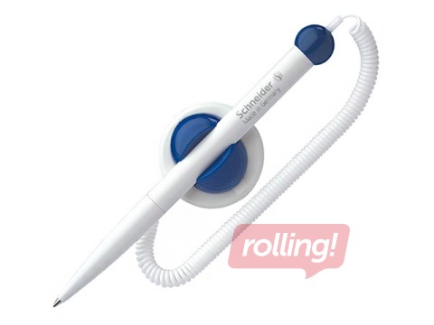 Шариковая ручка на штативе Schneider Klick-Fix-Pen, белый корпус, синие чернила