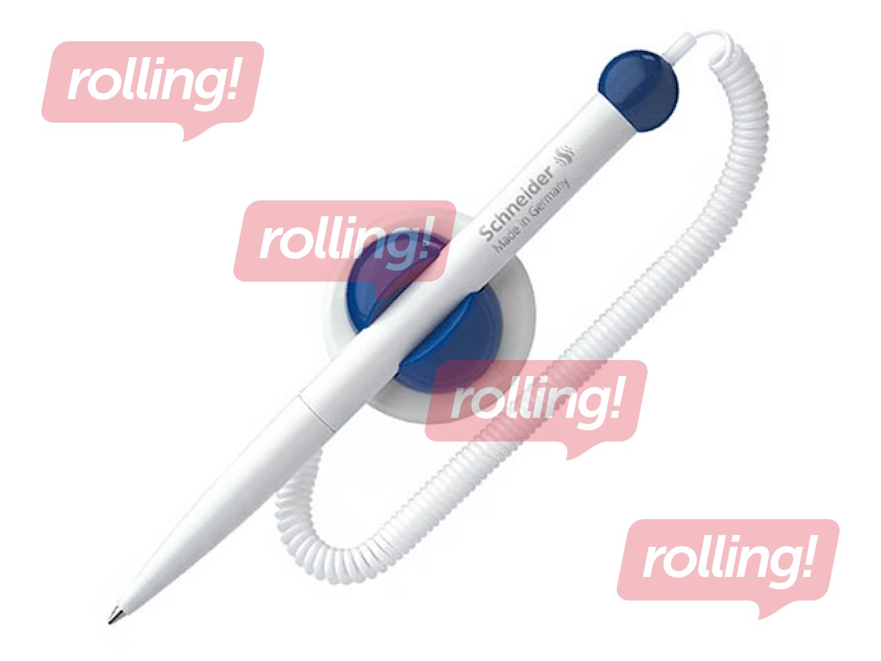 Шариковая ручка на штативе Schneider Klick-Fix-Pen, белый корпус, синие чернила