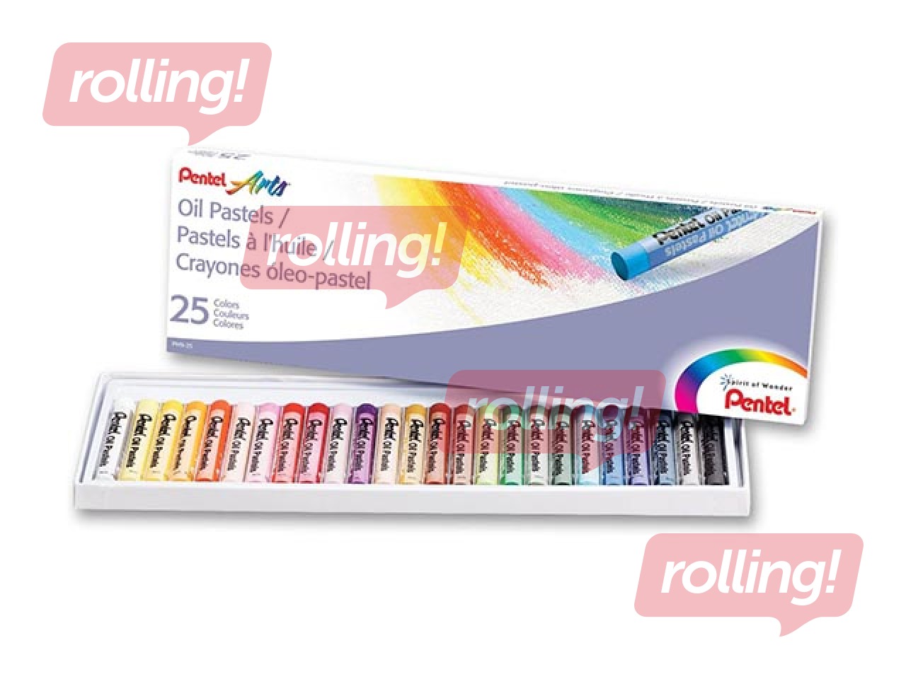 Eļļas krītiņi Oil Pastels, 25 krāsas