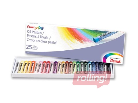 Rasvakriidid Oil Pastels, 25 värvi