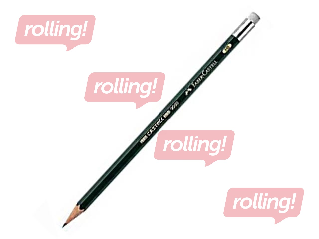 Pencil Faber Castell 9000, with eraser, HB