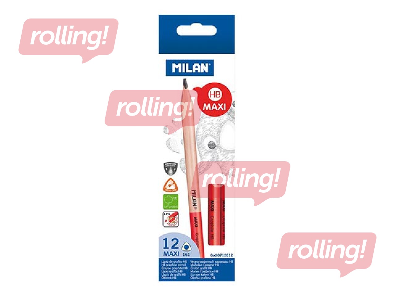 Zīmulis trīsstūra Milan Maxi HB