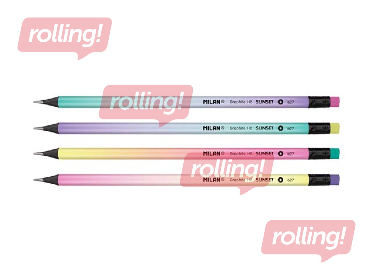 Zīmulis Milan Sunset, ar dzēšgumiju, HB