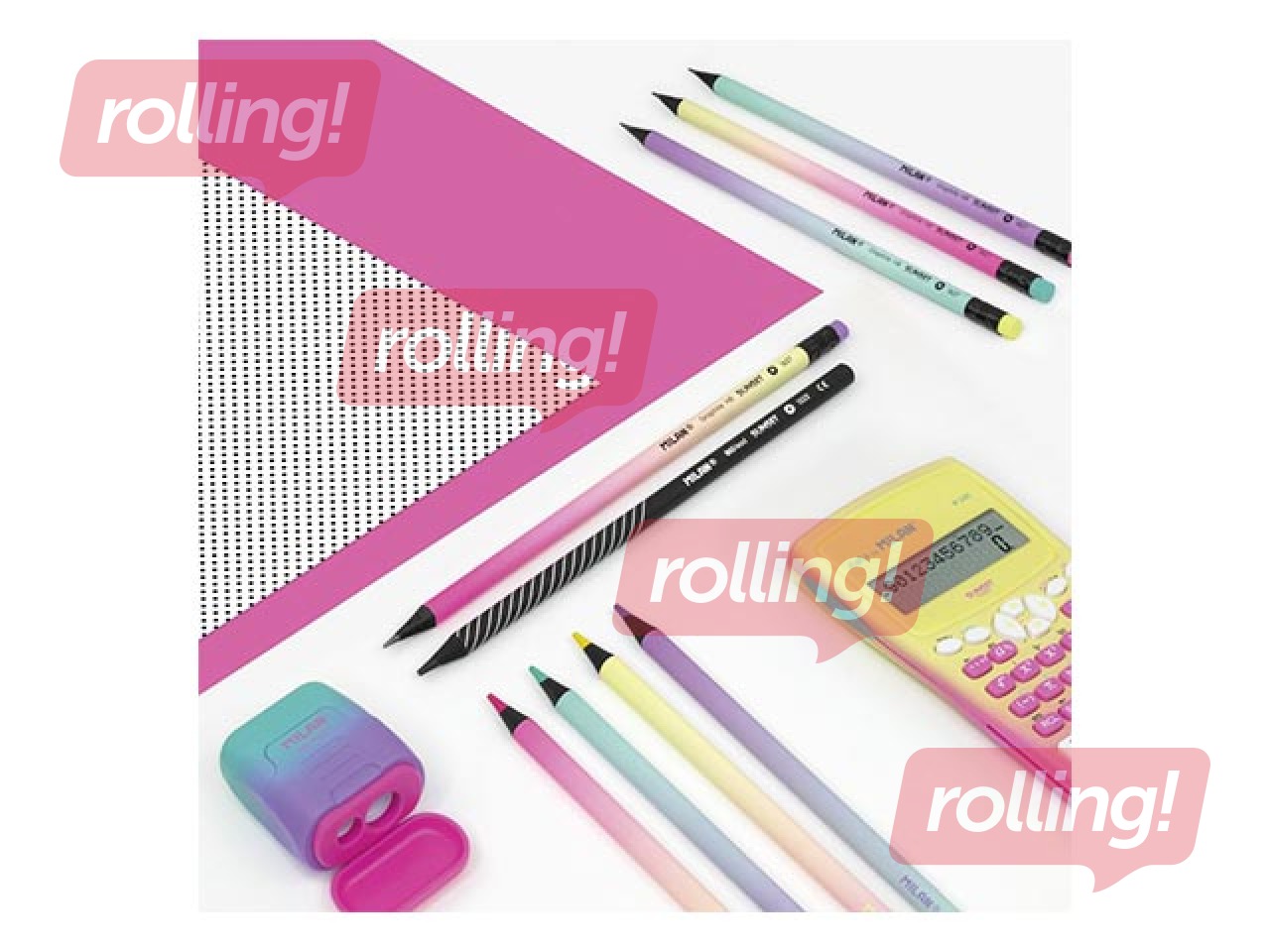 Zīmulis Milan Sunset, ar dzēšgumiju, HB