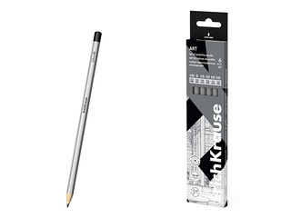 Graphite hexagonal pencils ErichKrause, 6 pcs, HB, B, 2B, 4B, 6B, 8B