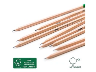 Карандаш, Milan, с ластиком, натуральное дерево, HB