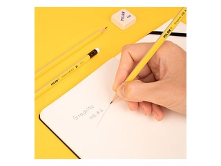 Zīmulis trīsstūra Milan, ar dzēšgumiju, HB