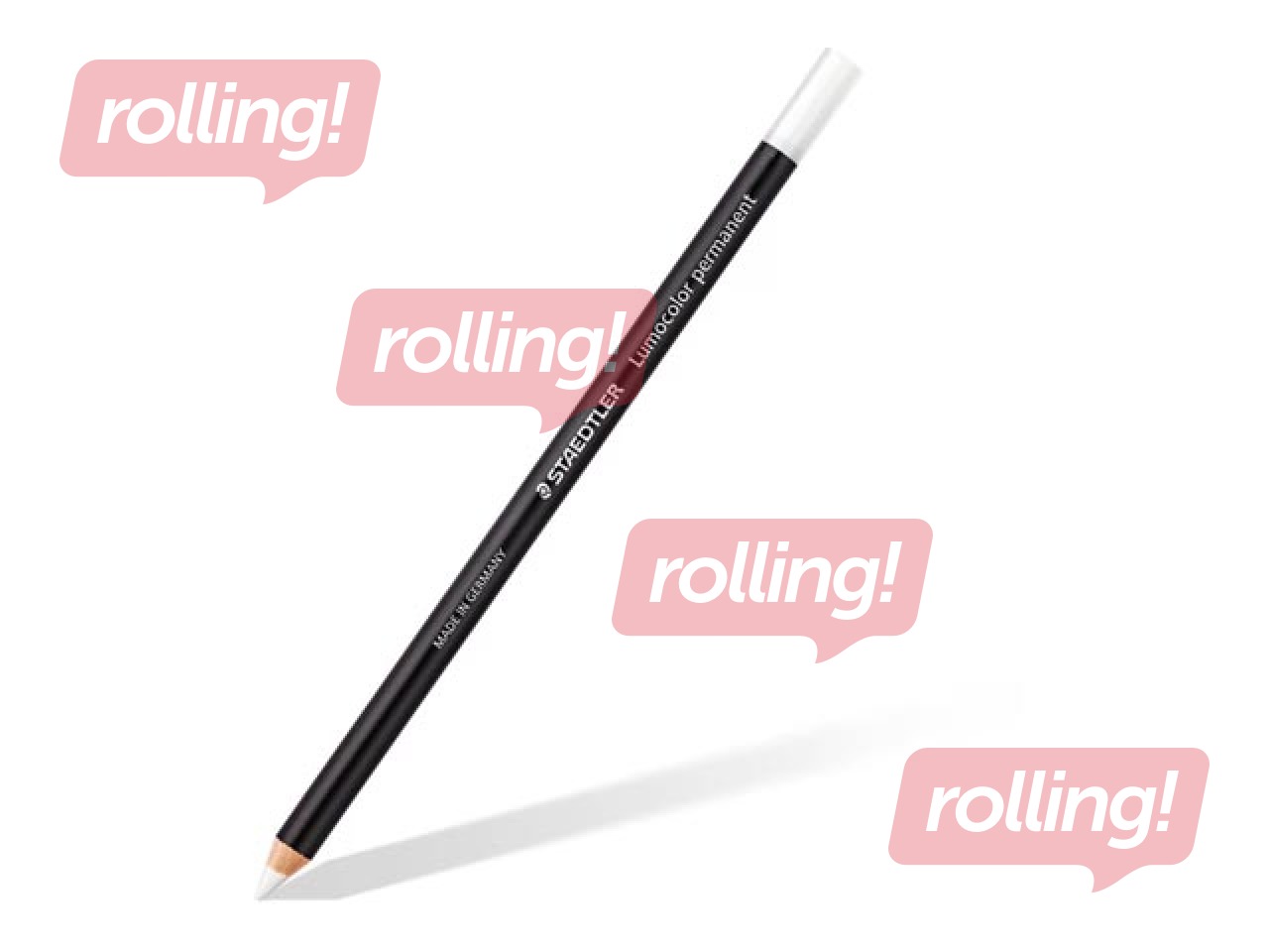 Карандаш-маркер Staedtler Lumicolor glasochrom, белый