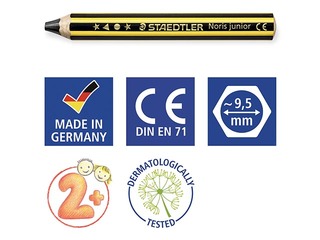 Zīmulis maziem bērniem Staedtler Noris junior 141, 2B 