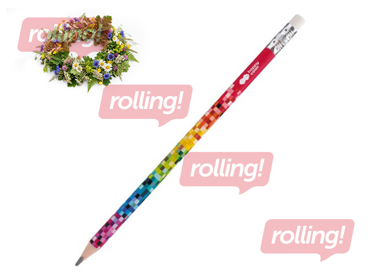 Zīmulis maziem bērniem ar dzēšgumiju, Happy Color Pixi, 2B +Līgo dāvana!