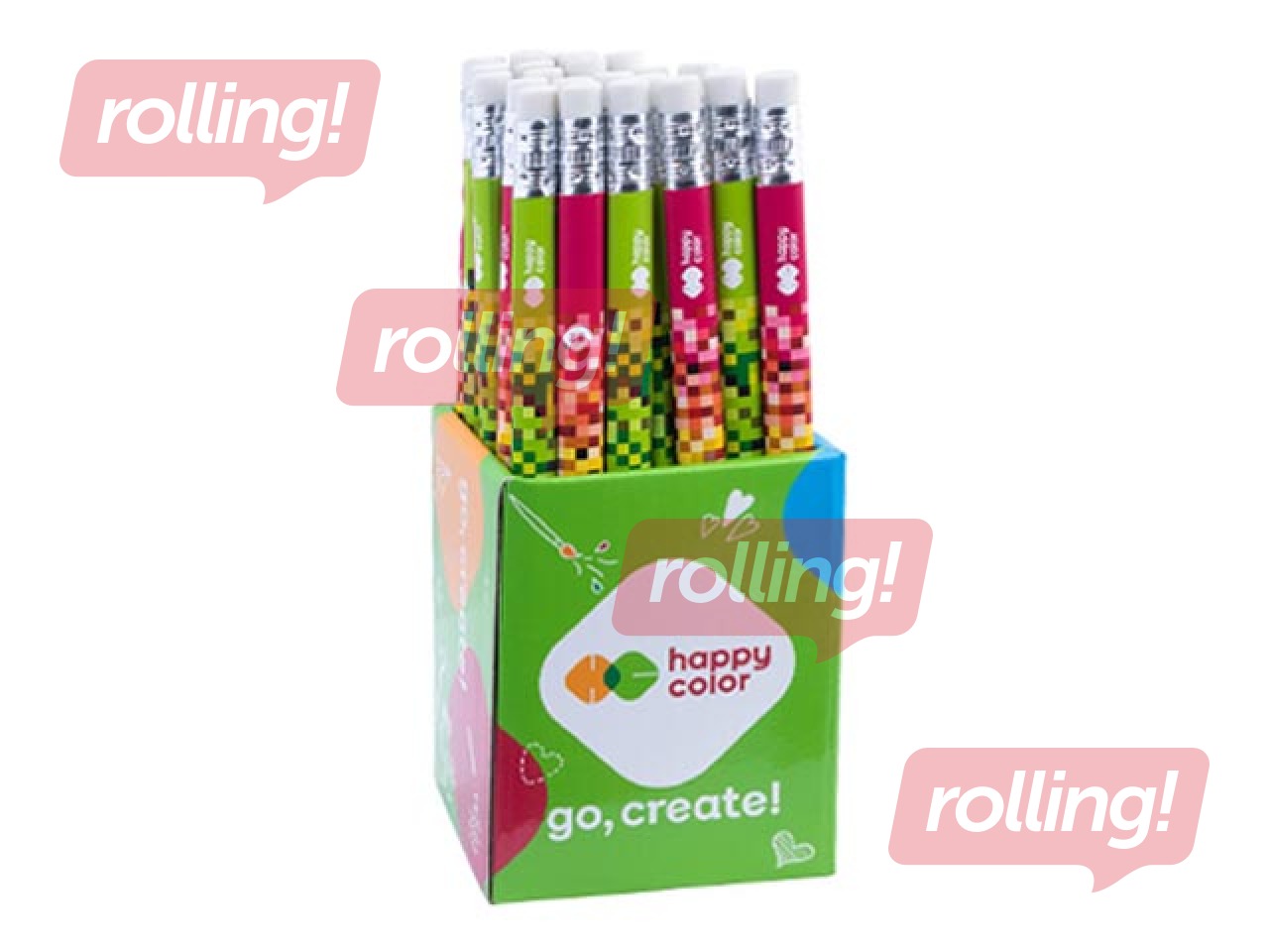 Zīmulis maziem bērniem ar dzēšgumiju, Happy Color Pixi, 2B +Līgo dāvana!