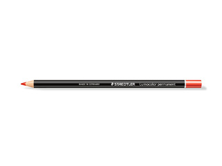 Permanent glasochrom pencil Staedtler Lumocolor 108, red
