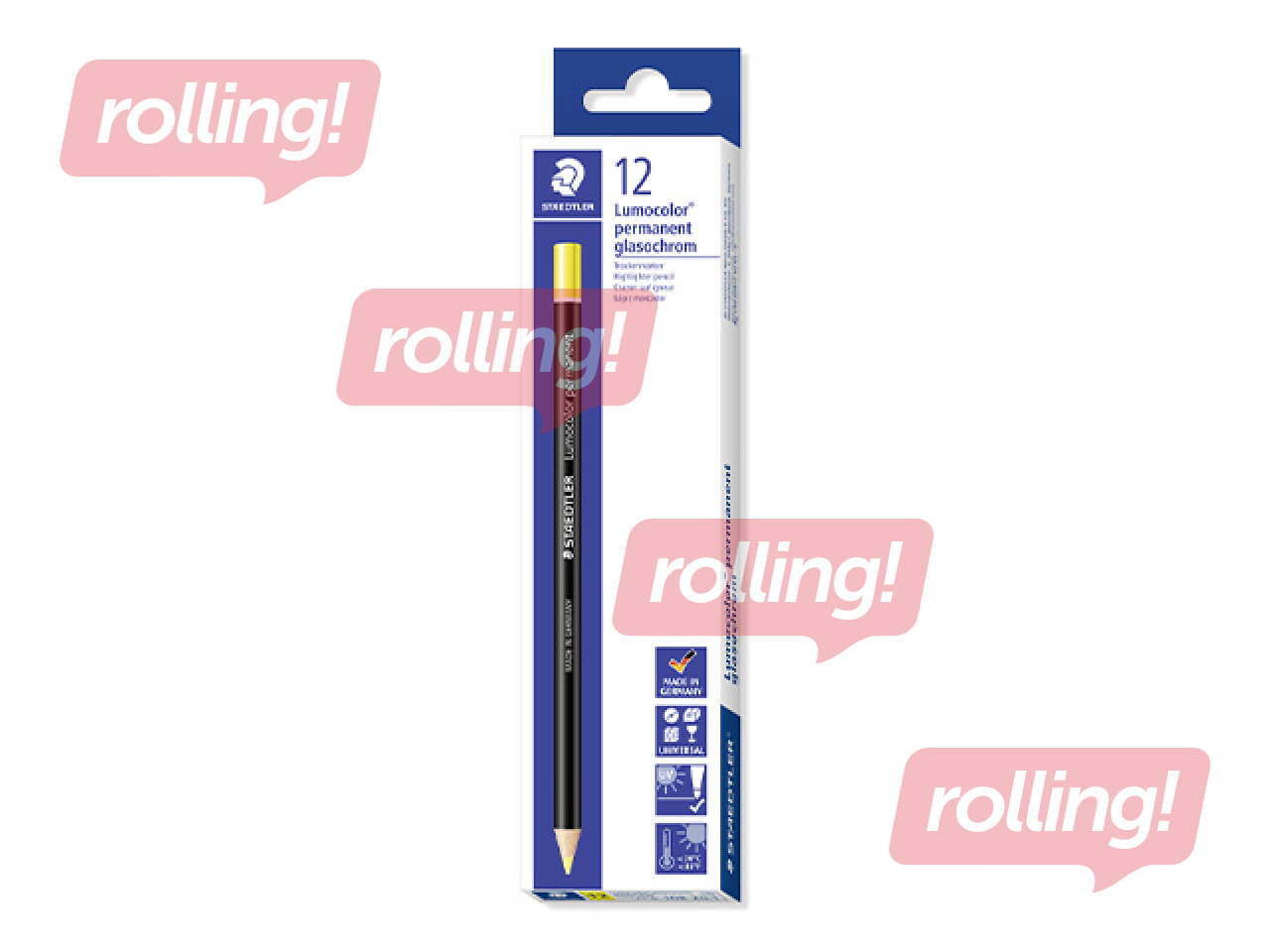 Zīmulis - marķieris Staedtler Lumicolor glasochrom, dzeltens