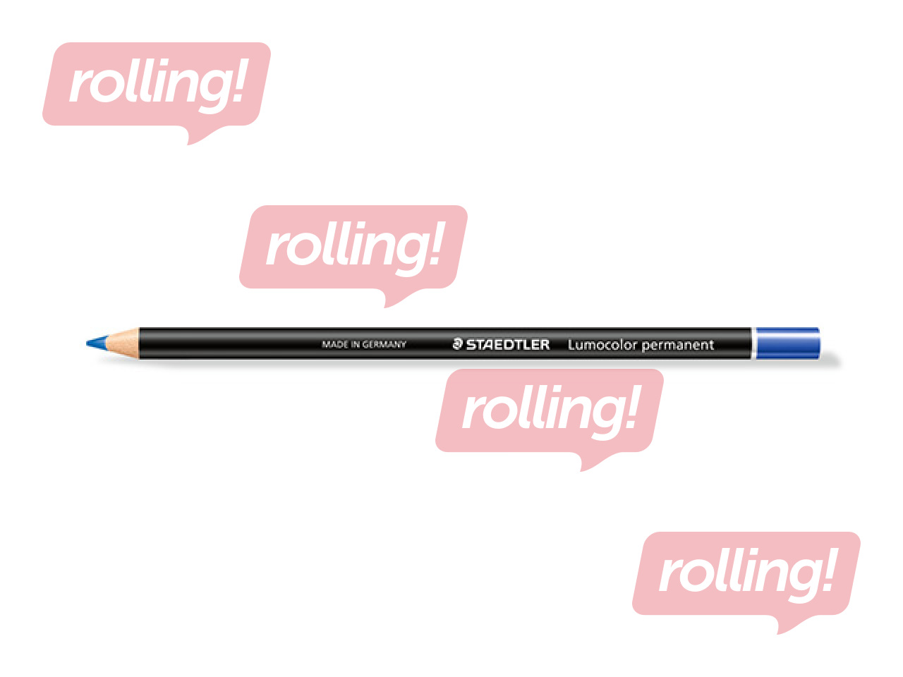 Permanent glasochrom pencil Staedtler Lumocolor 108, blue