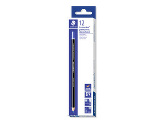 Permanent glasochrom pencil Staedtler Lumocolor 108, blue