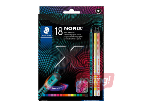 Krāsainie zīmuļi Staedtler Norix 186, 18 gb