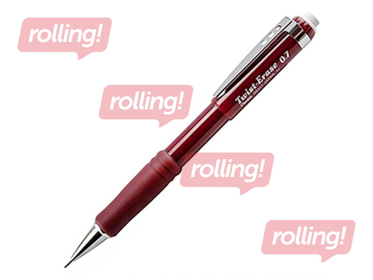 Mechanical pencil Twist - Eraser, with eraser, red, 0.7mm
