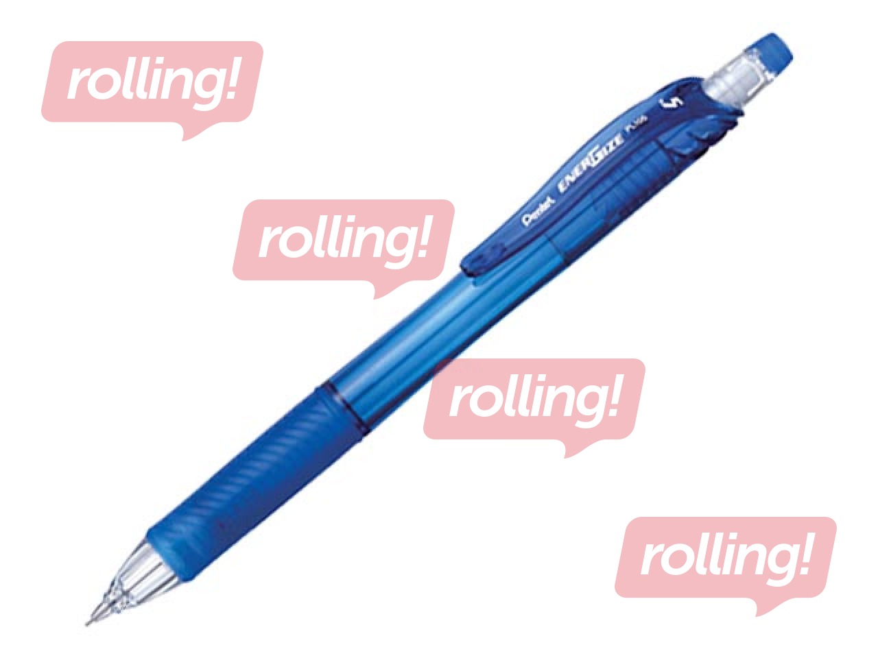 Mehāniskais zīmulis, Pentel Energize-X, ar dzēšgumiju, zils, 0.5mm