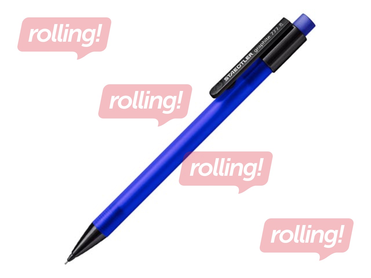 Mehāniskais zīmulis Staedtler 777, B, ar dzēšgumiju, zils, 0.7mm