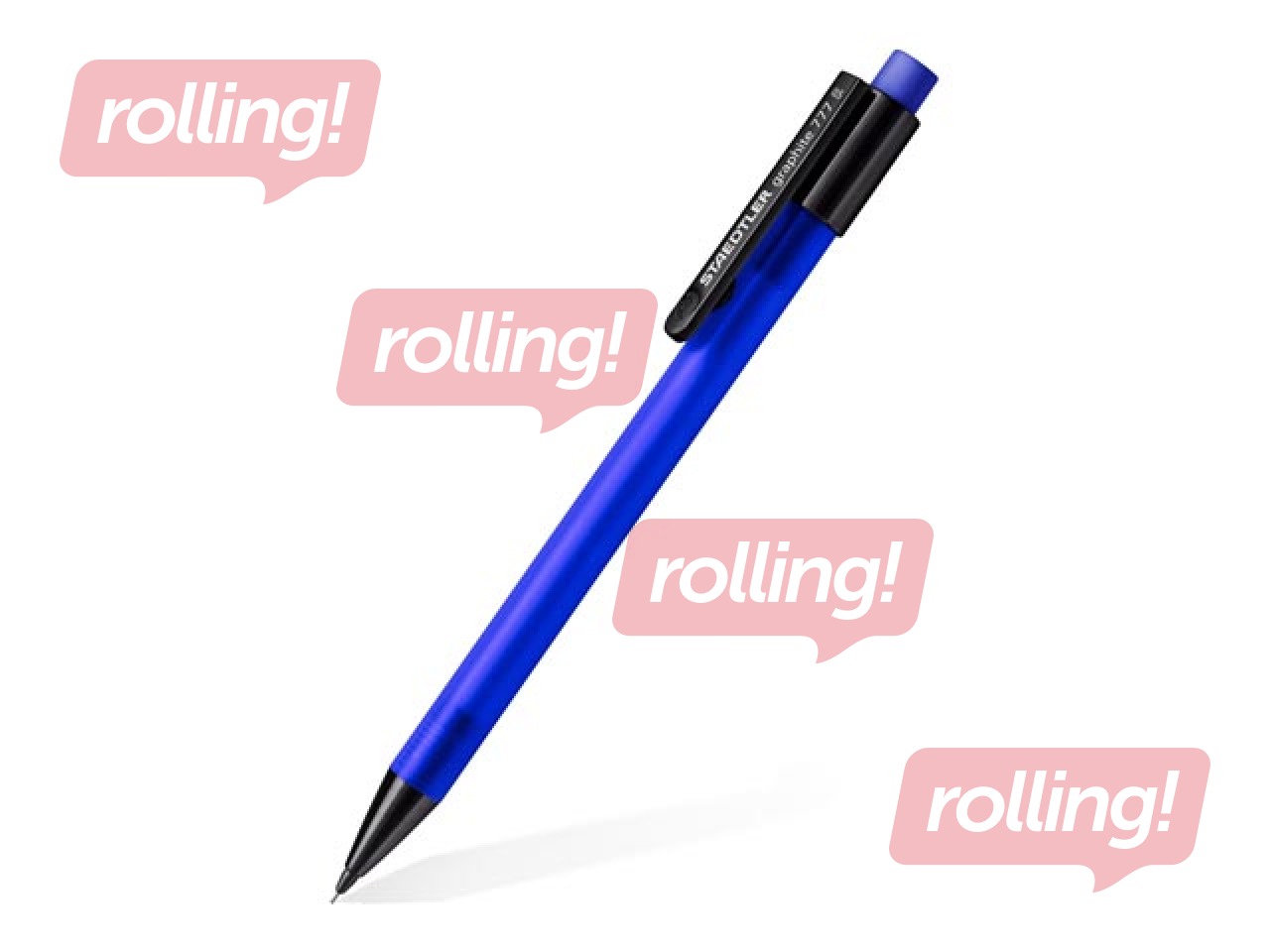 Mehāniskais zīmulis Staedtler 777, B, ar dzēšgumiju, zils, 0.5mm