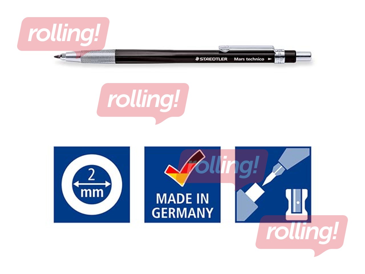 Mechanical pencil Staedtler, Mars technico 780, HB, black, 2mm