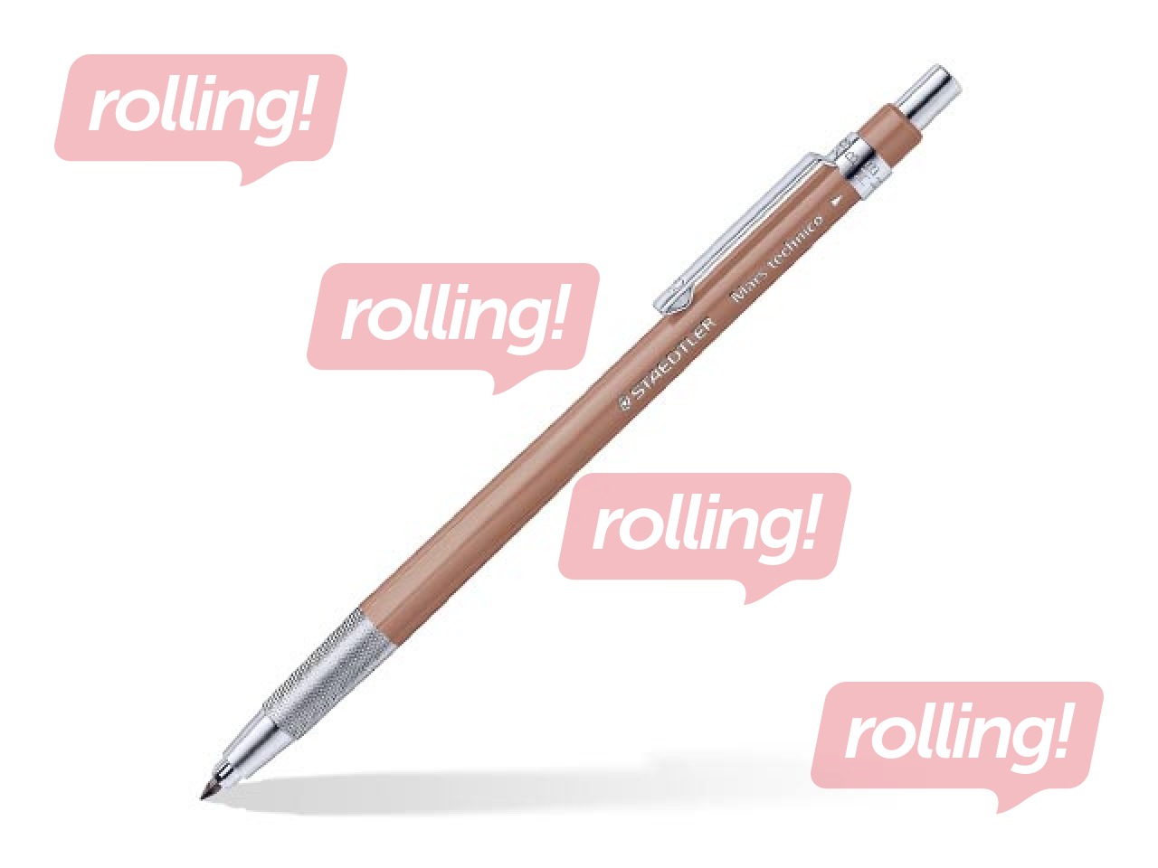 Механический карандаш Staedtler, Mars technico 780, HB, тёмно-розовый, 2мм