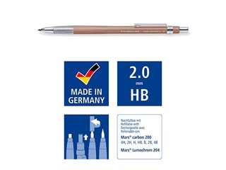 Механический карандаш Staedtler, Mars technico 780, HB, тёмно-розовый, 2мм