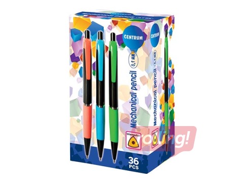 Mehaaniline pliiats kustukummiga, erinevad korpuse värvid, 0.7mm