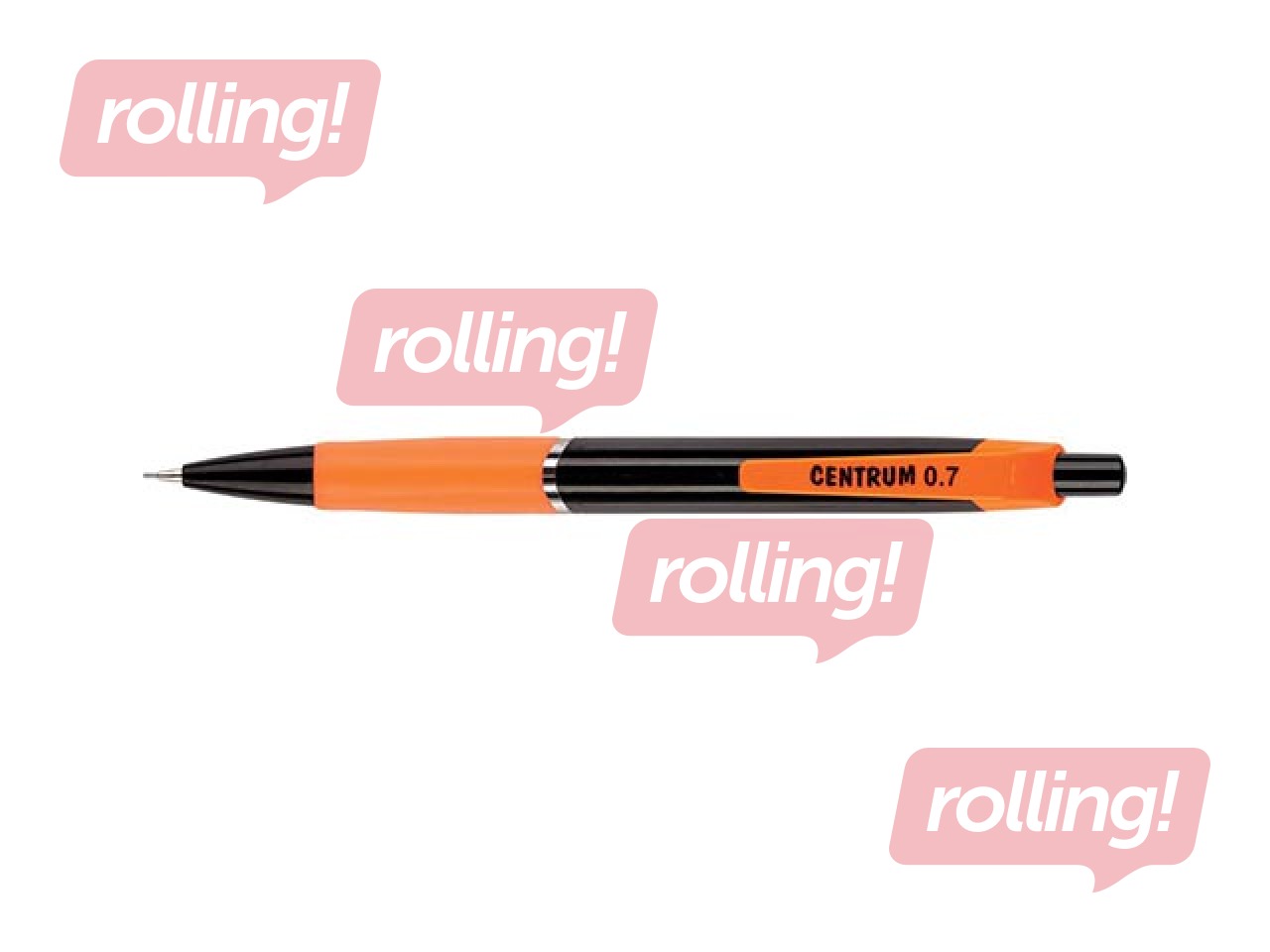 Mehaaniline pliiats kustukummiga, erinevad korpuse värvid, 0.7mm