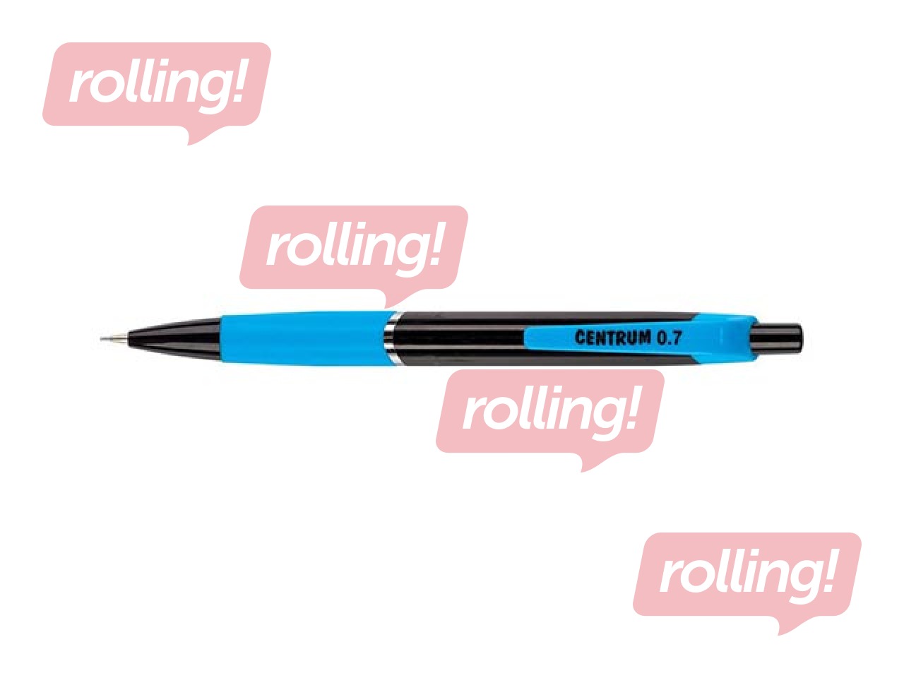 Mehaaniline pliiats kustukummiga, erinevad korpuse värvid, 0.7mm