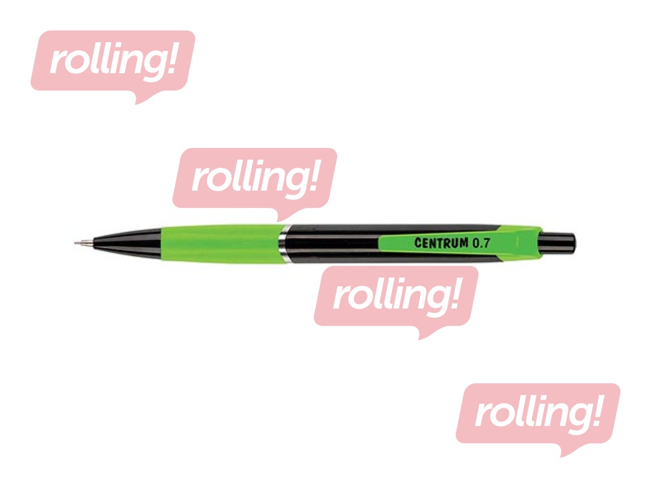 Mehāniskais zīmulis ar dzēšgumiju, dažādas korpusa krāsas, 0.7mm