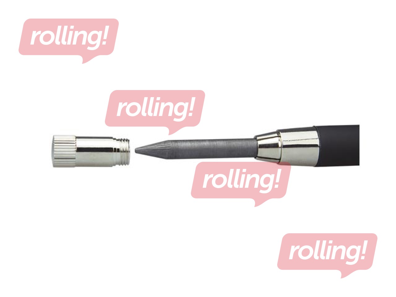 Mehāniskais zīmulis Milan, ar 6 grafītiem, melns, 5.2mm