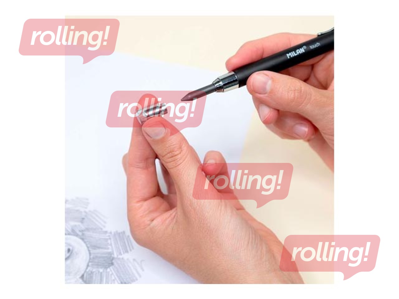 Mehāniskais zīmulis Milan, ar 6 grafītiem, melns, 5.2mm