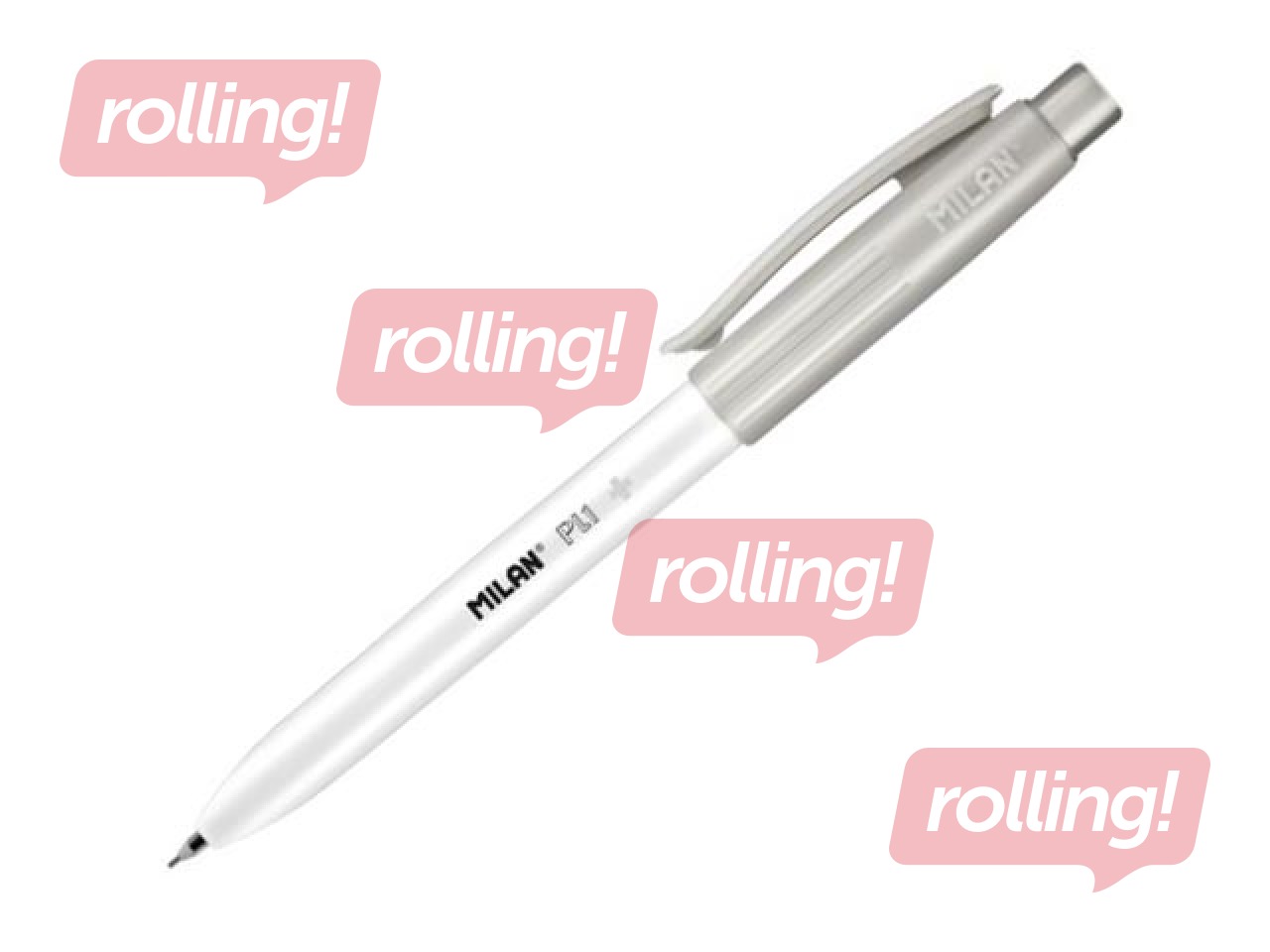 Mehāniskais zīmulis ar dzēšgumiju Milan, PL1, 0.7mm, pelēks
