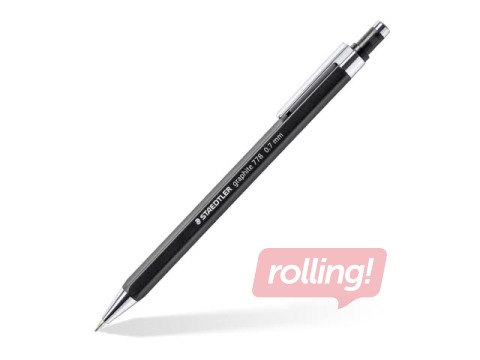 Mehāniskais zīmulis Staedtler, 778, HB, ar dzēšgumiju, melns, 0.7mm